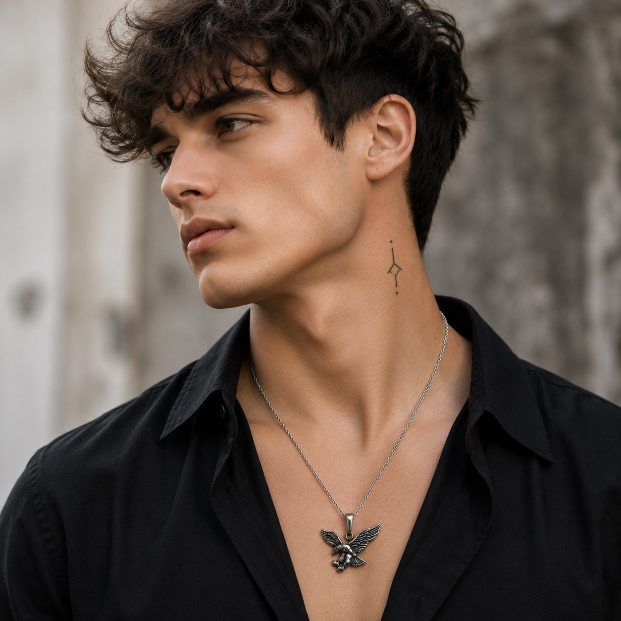 Stainless Steel Silver Eagle Chain