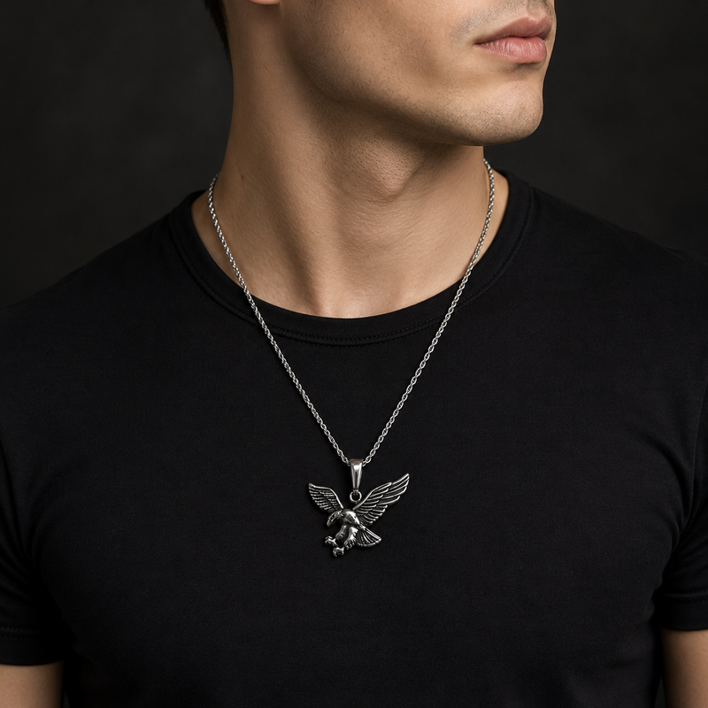 Stainless Steel Silver Eagle Chain