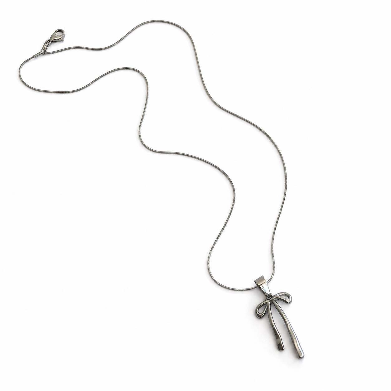🎀 Minimalist Bow Pendant Necklace for Women