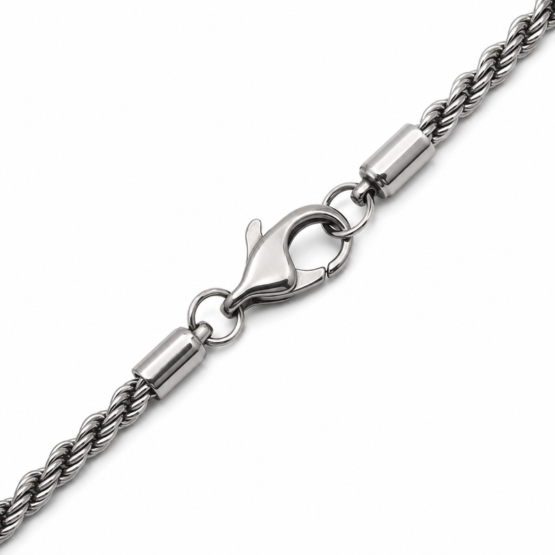 Zyvor Stainless Steel Leaf Pendant Necklace for Men