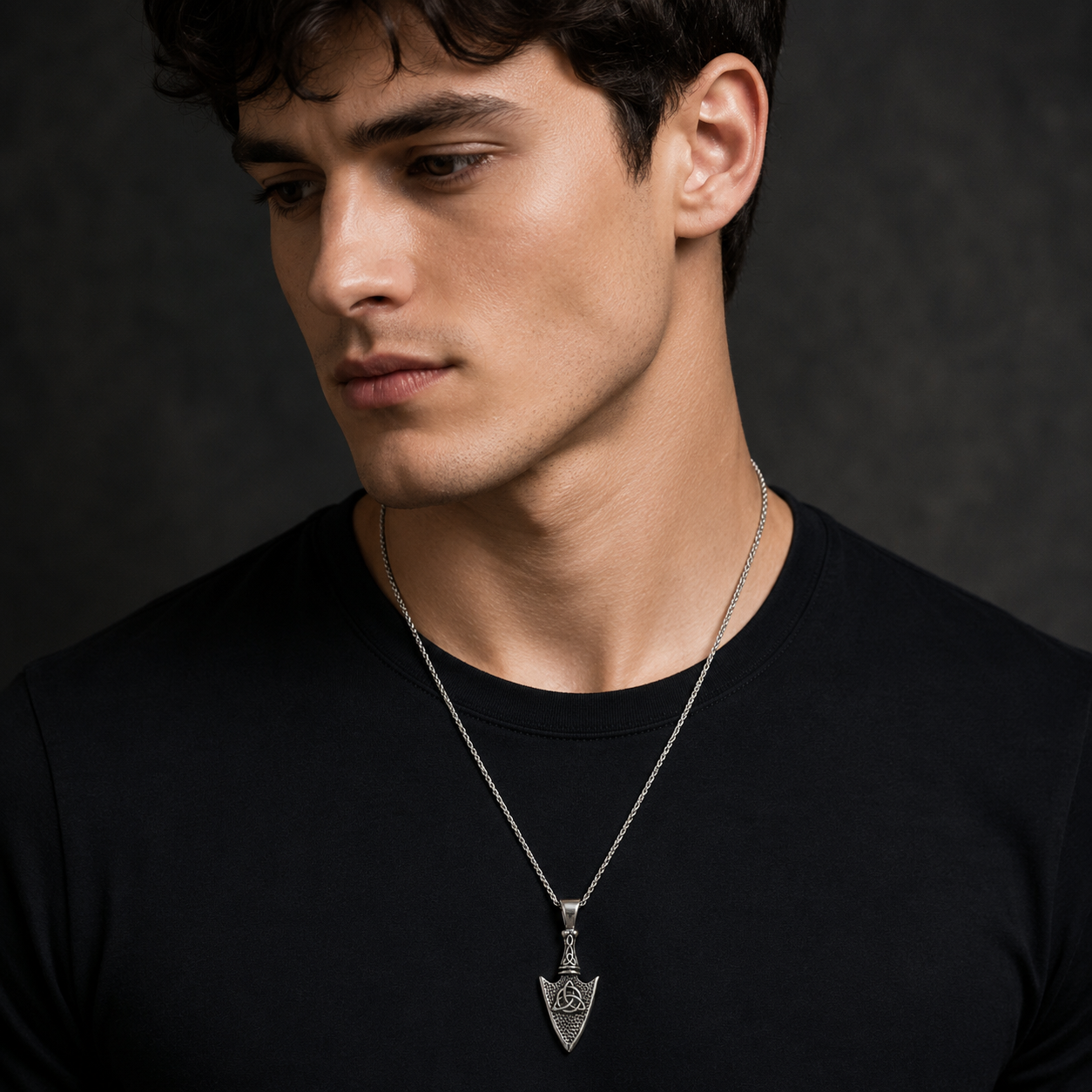 Viking Spearhead Pendant Necklace for Men