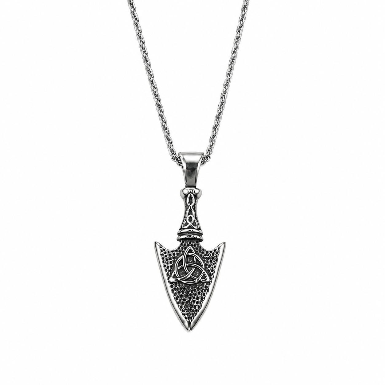 Viking Spearhead Pendant Necklace for Men