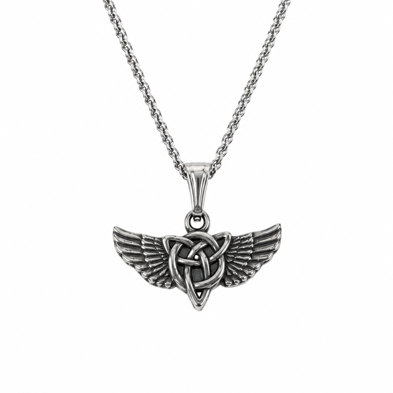 Viking Wing Pendant Necklace for Men