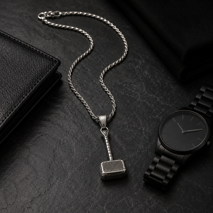 Thor Hammer Pendant Necklace for Men