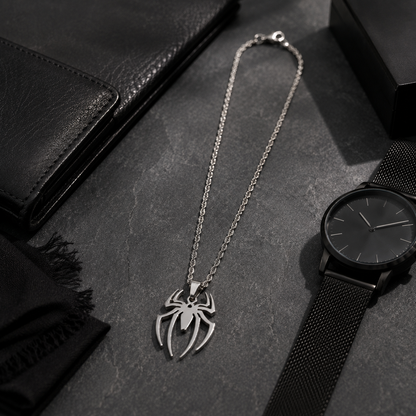 Spider Stainless Steel Pendant Necklace for Men