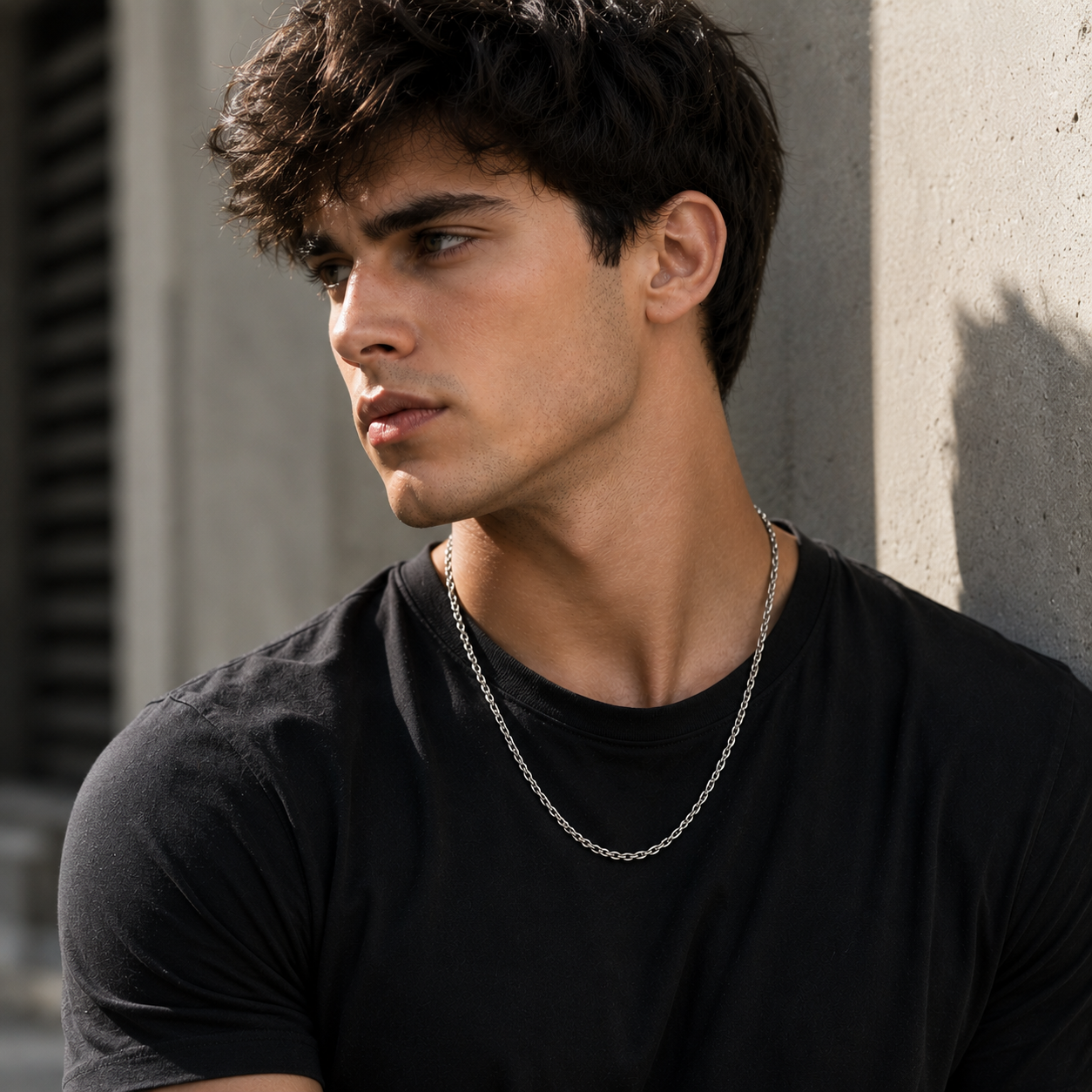 Men's Stainless Steel Rope Chain Necklace