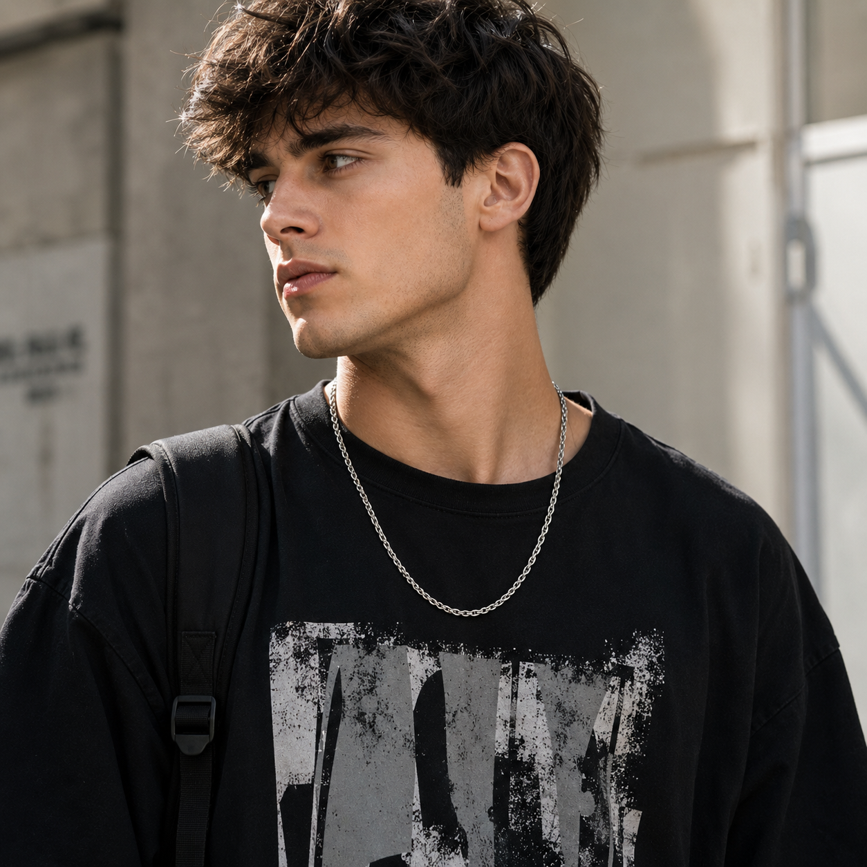 Men's Stainless Steel Rope Chain Necklace