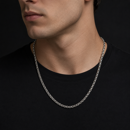 Men's Stainless Steel Rope Chain Necklace