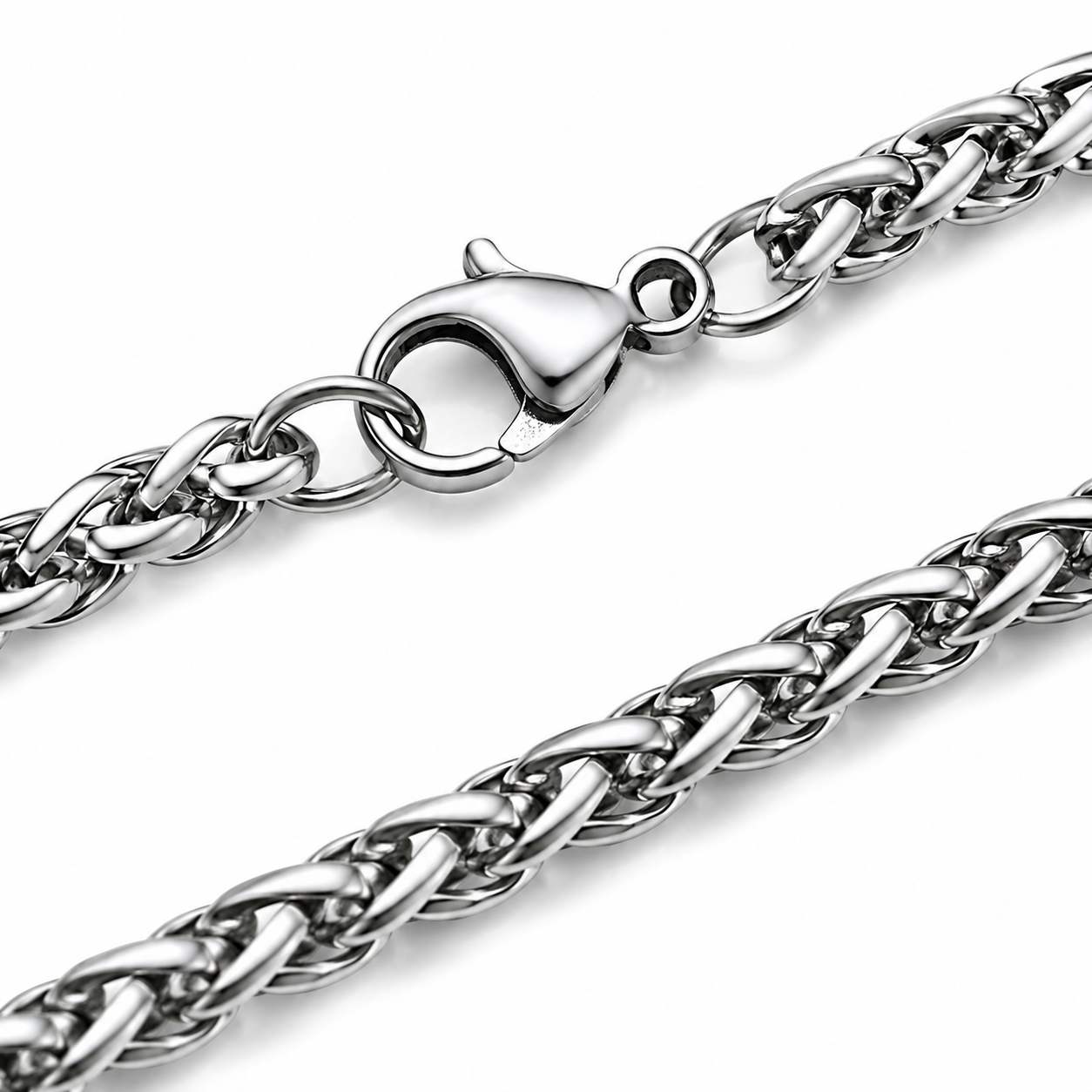 Men's Stainless Steel Rope Chain Necklace