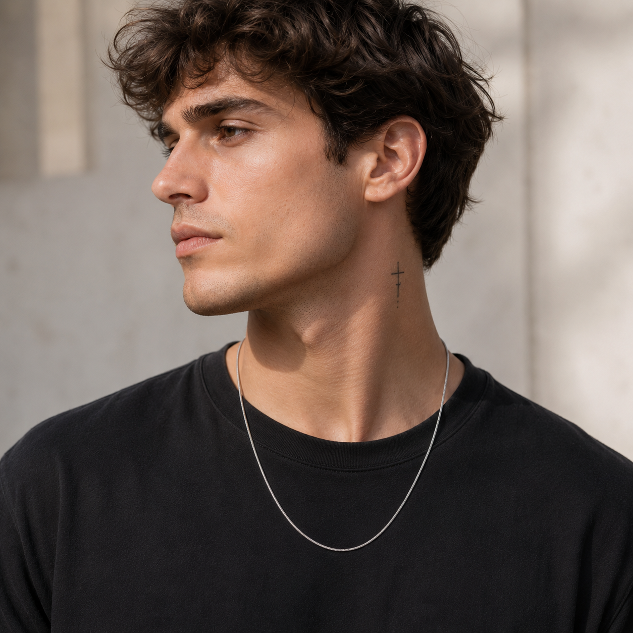 Men's 2mm Stainless Steel Snake Chain Necklace