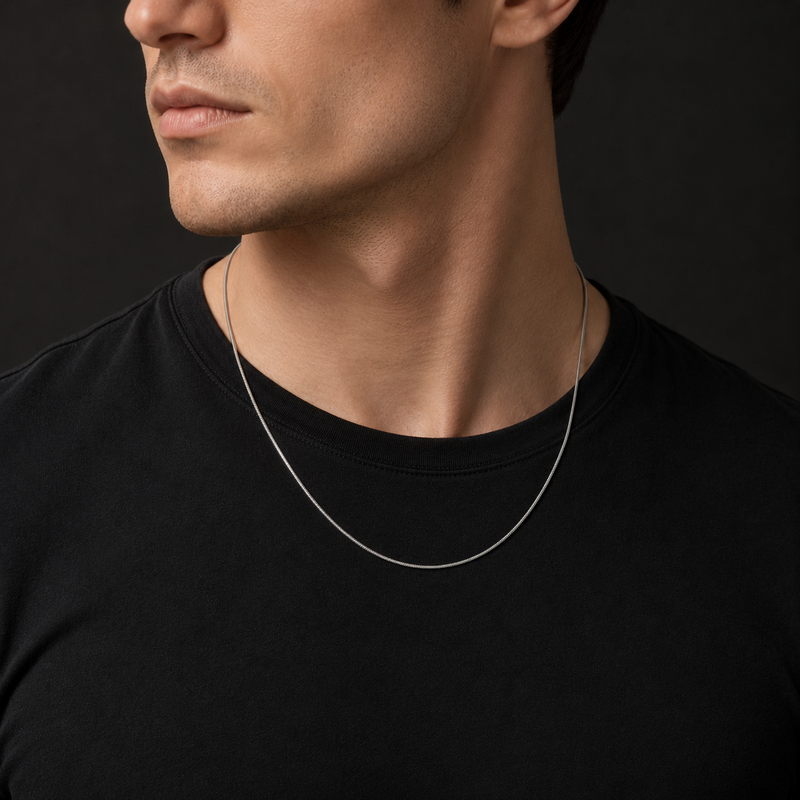 Men's 2mm Stainless Steel Snake Chain Necklace