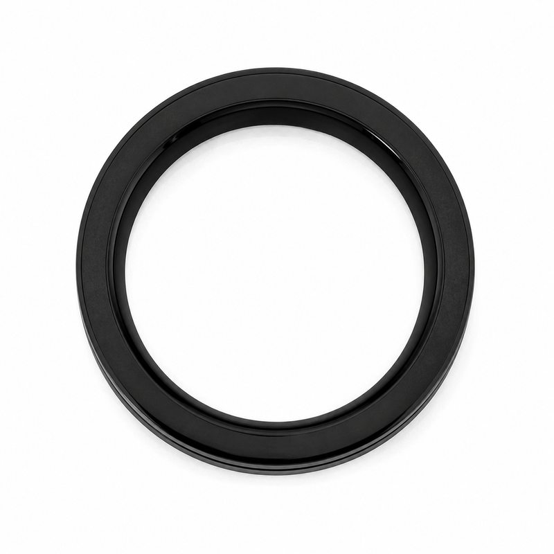 Dual Flash Eclipse Black Stainless Steel Ring