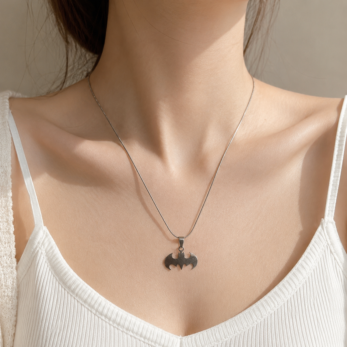 Dark Knight Bat Stainless Steel Pendant Necklace