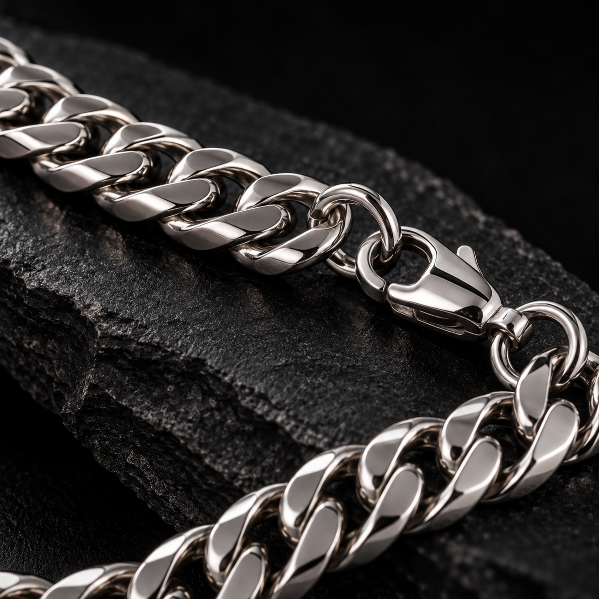Zyvor Men's Stainless Steel Curb Chain Necklace | Stylish Neck Chain for Men & Boys