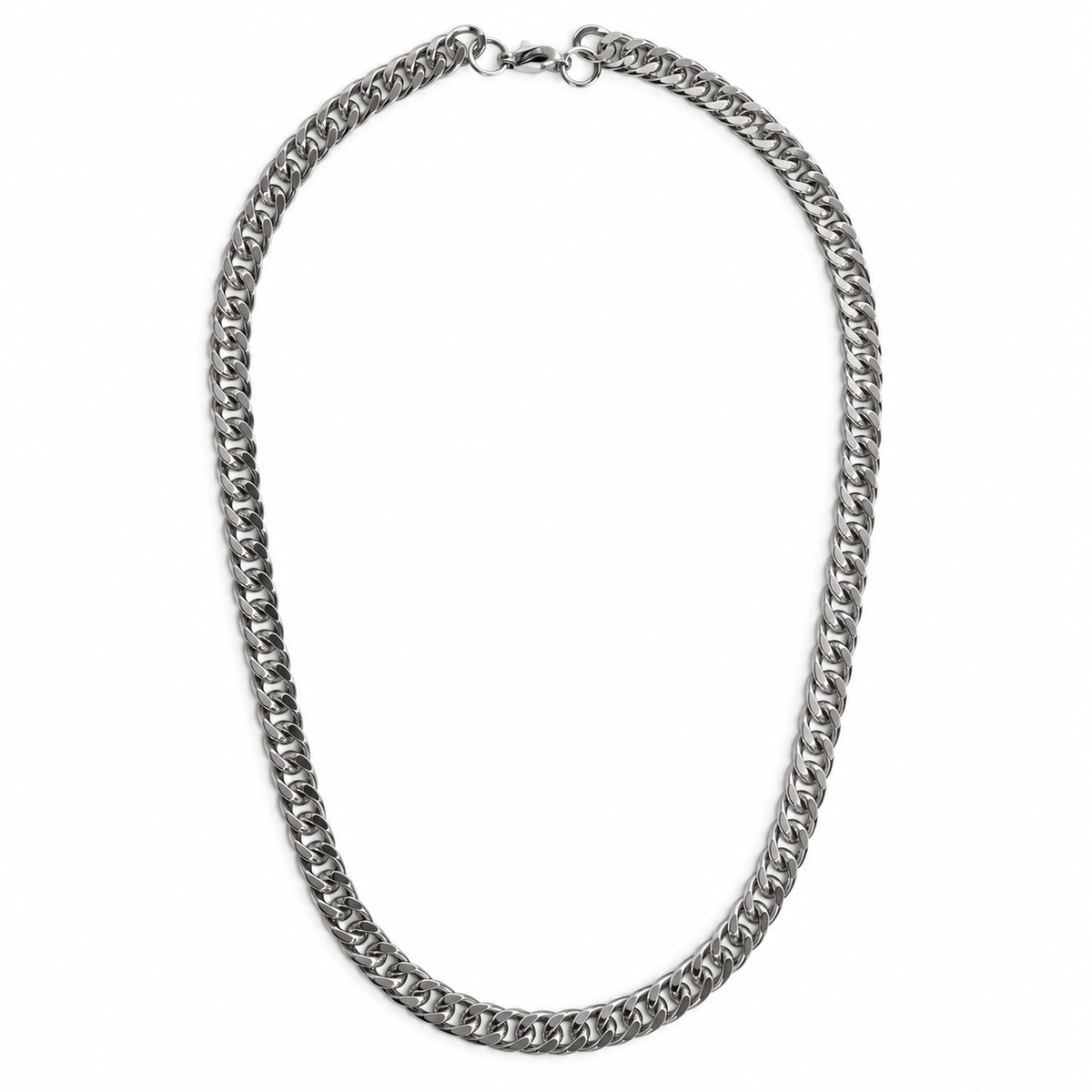 Zyvor Men's Stainless Steel Curb Chain Necklace | Stylish Neck Chain for Men & Boys