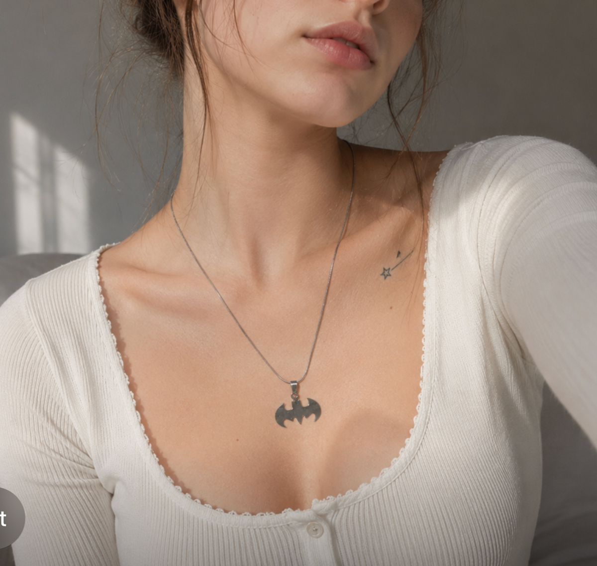 Dark Knight Bat Stainless Steel Pendant Necklace