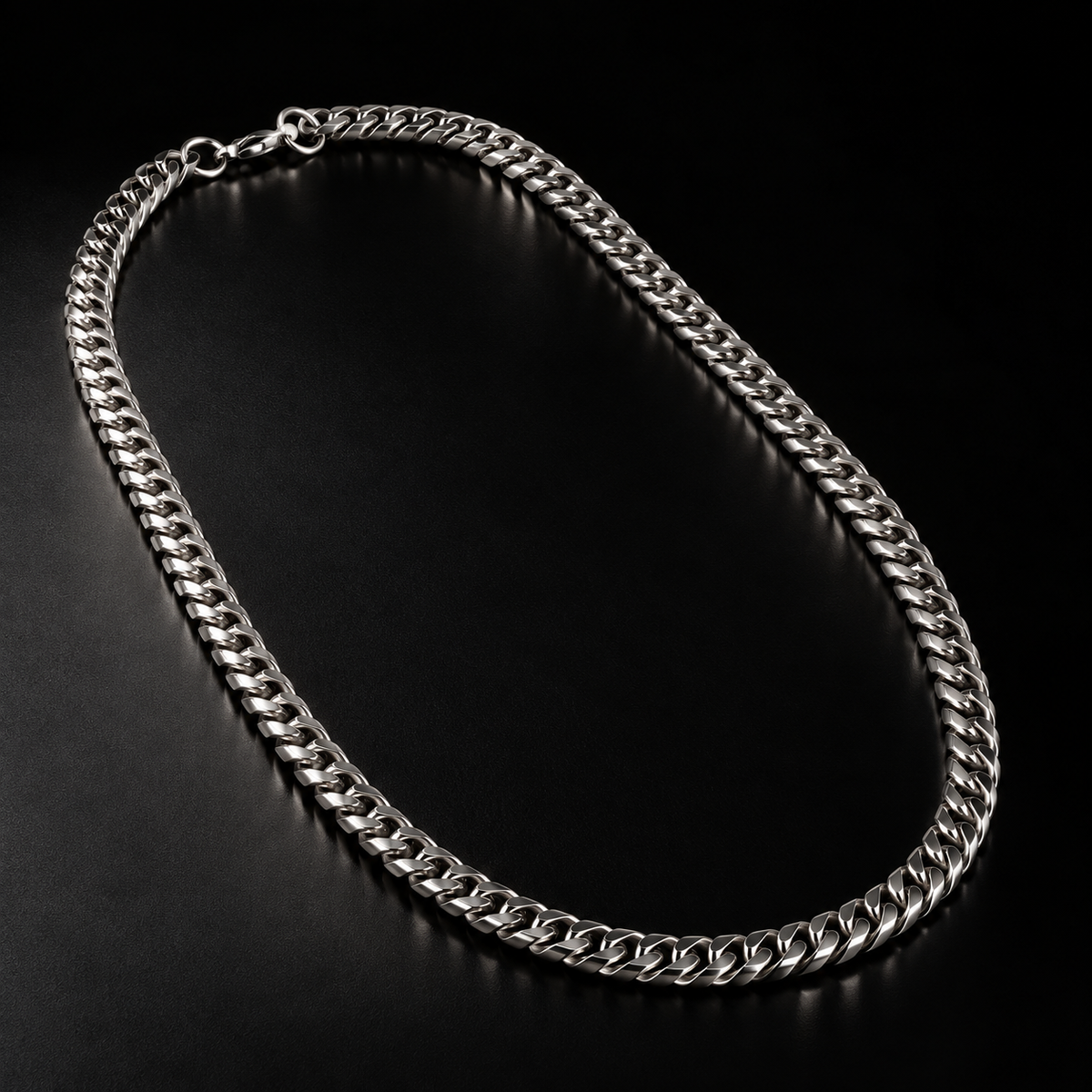 Zyvor Men's Stainless Steel Curb Chain Necklace | Stylish Neck Chain for Men & Boys
